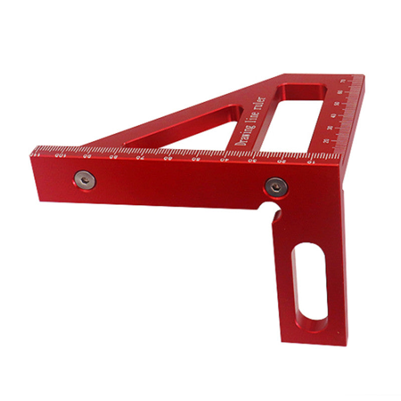 1 Équerre De Charpentier, Rapporteur D'équerre Pour Le Travail Du Bois, Règle De Triangle D'onglet En Aluminium, Règle De Mesure De Mise En Page 3D Multi-angle 45/90 Degrés