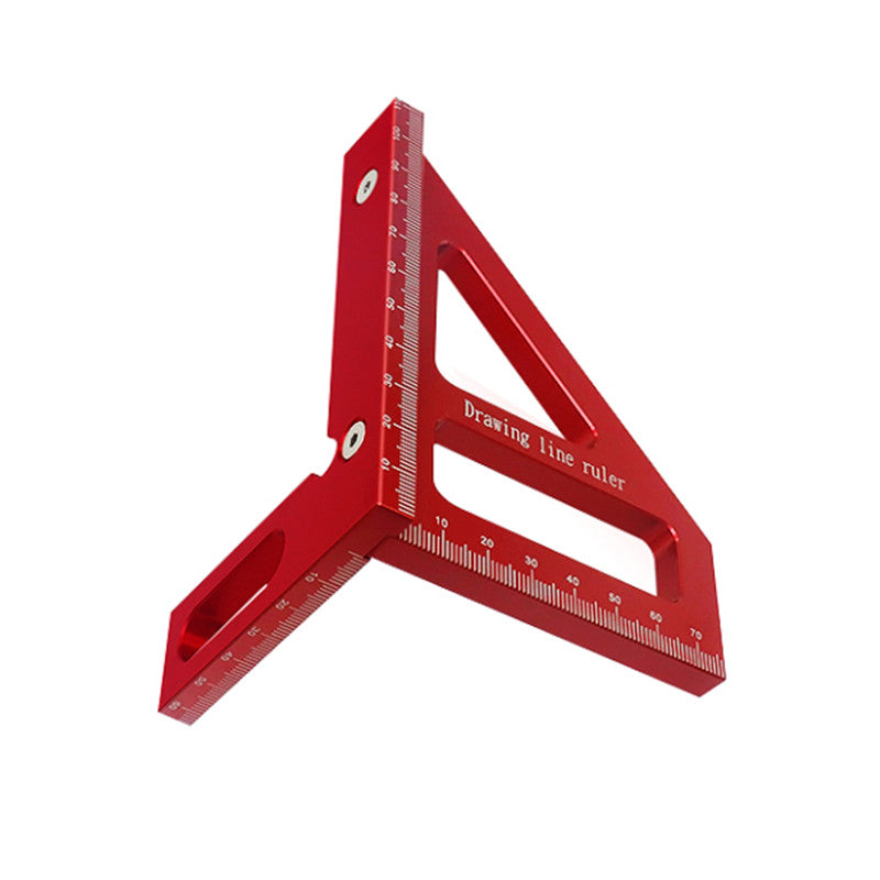 1 Équerre De Charpentier, Rapporteur D'équerre Pour Le Travail Du Bois, Règle De Triangle D'onglet En Aluminium, Règle De Mesure De Mise En Page 3D Multi-angle 45/90 Degrés