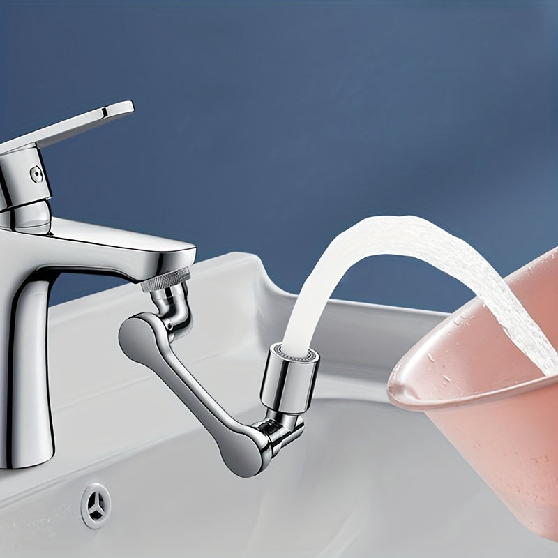 1pc Bras Mécanique, Aérateur De Robinet Universel Lavabo, Robinet Rotatif À 1080 Degrés, Bouche D'Eau Anti-éclaboussures Pour Toilettes Lavabo