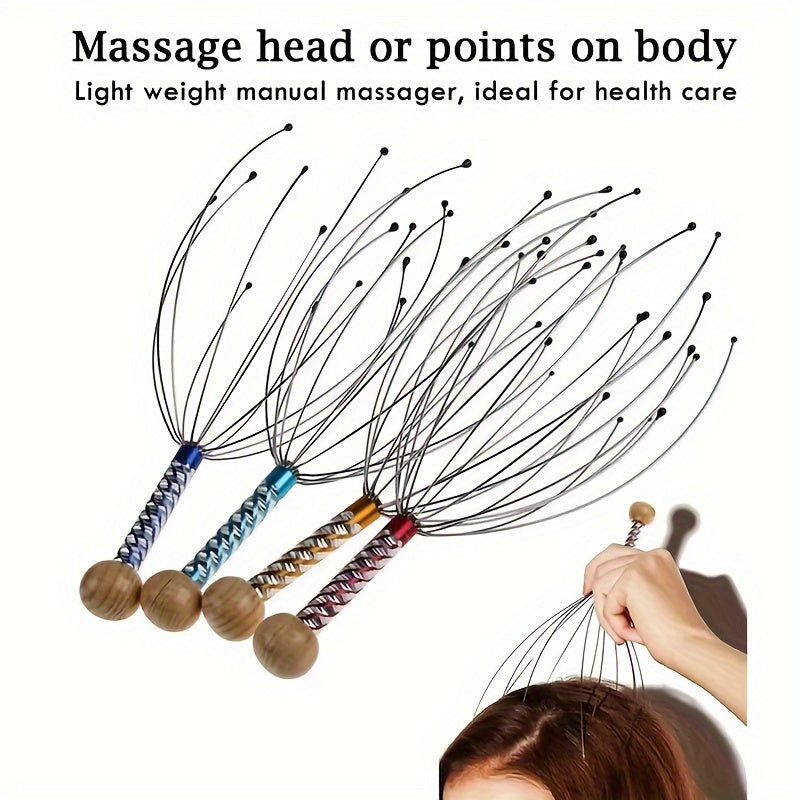 1pc Masseur Du Cuir Chevelu, Appareil De Massage De Tête Portable Pour Une Relaxation Profonde, Stimulation Capillaire Et Soulagement Du Stress