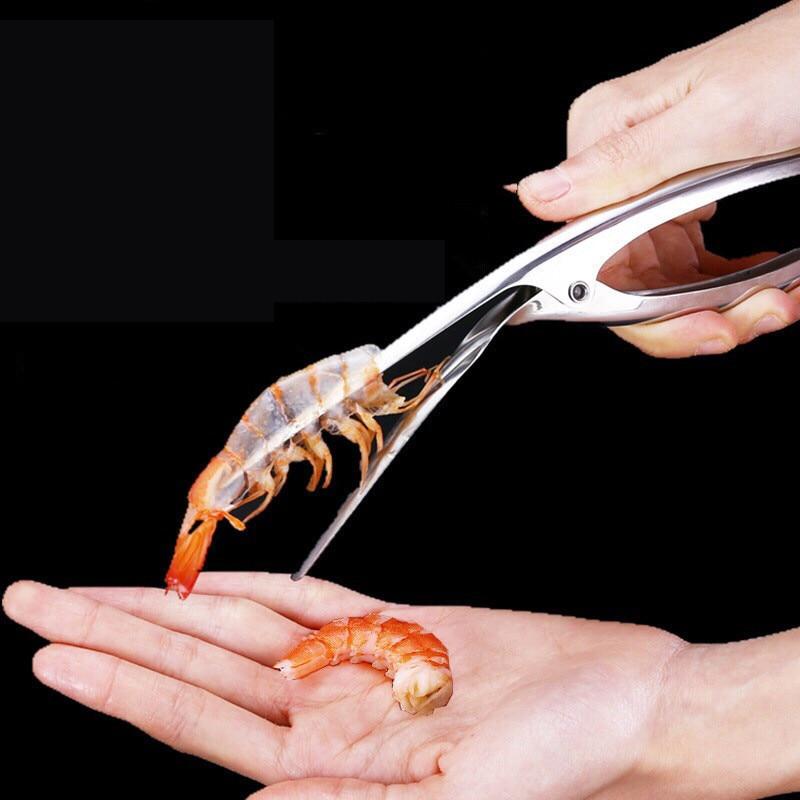 Portable Stainless Steel Shrimp Peeler & Deveiner Pour Restaurant - Outil de cuisine parfait pour les fournitures de cuisine commerciale de homard et de poisson
