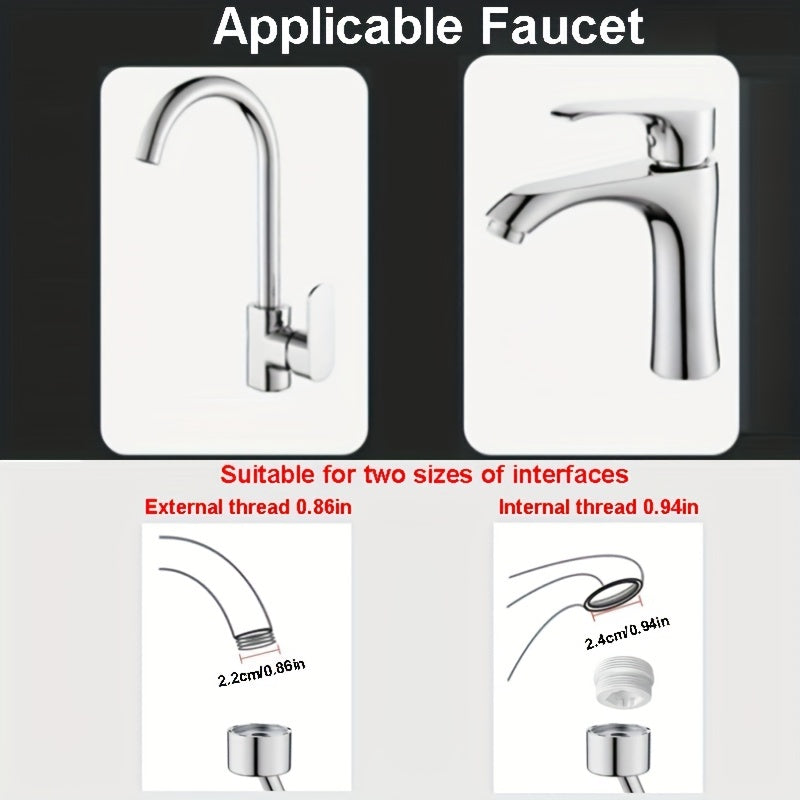 1pc Bras Mécanique, Aérateur De Robinet Universel Lavabo, Robinet Rotatif À 1080 Degrés, Bouche D'Eau Anti-éclaboussures Pour Toilettes Lavabo