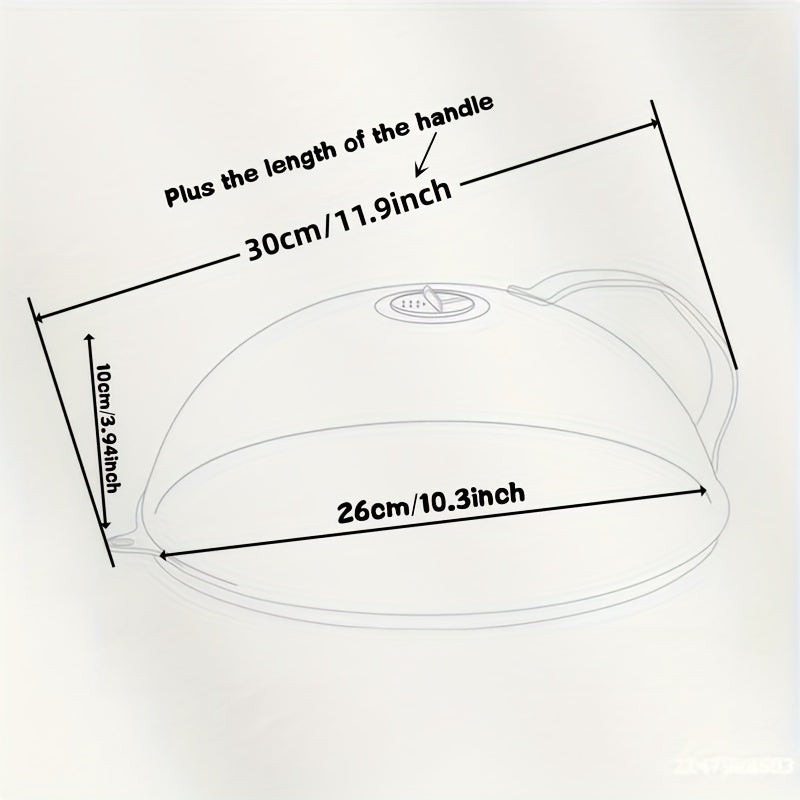 1pc Couverture Anti-éclaboussures Pour Four À Micro-ondes Convient Pour Les Aliments Transparent Couverture Anti-éclaboussures Pour Pot De Four À Micro-ondes