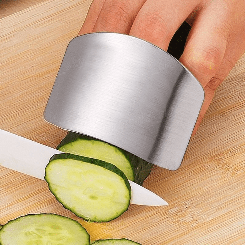 1pc Protège-doigts, Protège-ailettes En Acier Inoxydable, Protège-doigts En Métal D De Cuisine, Protecteur De Coupe, Outils De Coupe De Sécurité, Accessoires De Cuisine Outils De Cuisine
