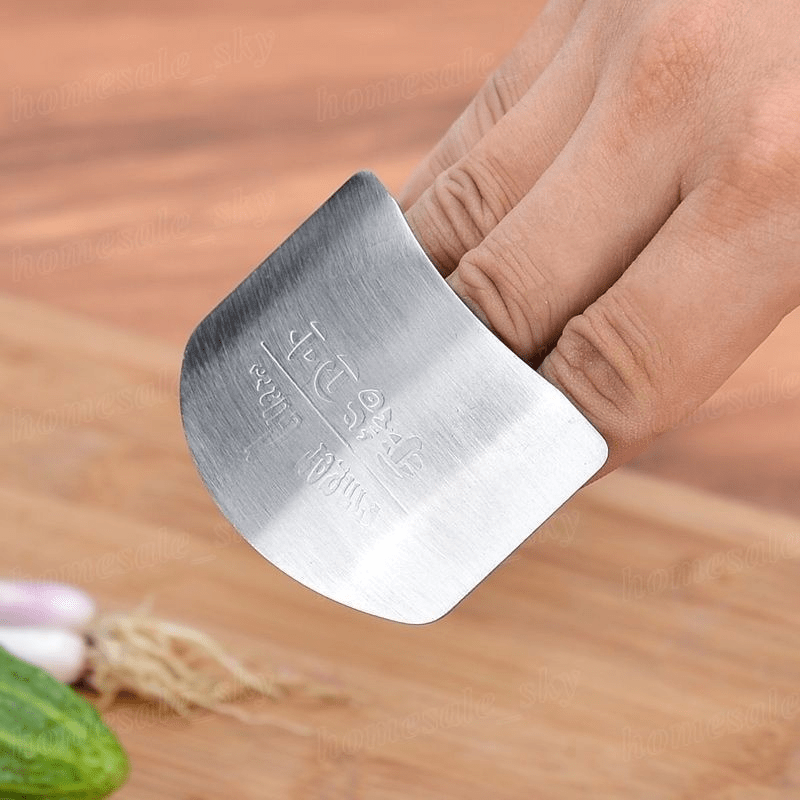 1pc Protège-doigts, Protège-ailettes En Acier Inoxydable, Protège-doigts En Métal D De Cuisine, Protecteur De Coupe, Outils De Coupe De Sécurité, Accessoires De Cuisine Outils De Cuisine