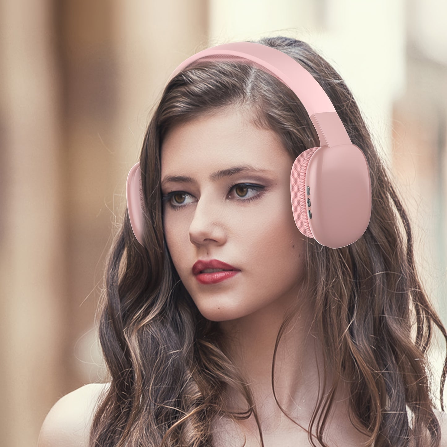 Wireless Over-Ear-Headphones, Casque Stéréo Avec Microphone, Basses Puissantes, Port De Charge USB-C, FM, SD/TF, Écouteurs De Sport, Casque De Jeu