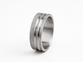 Bague Acier Inoxydable Double Ligne