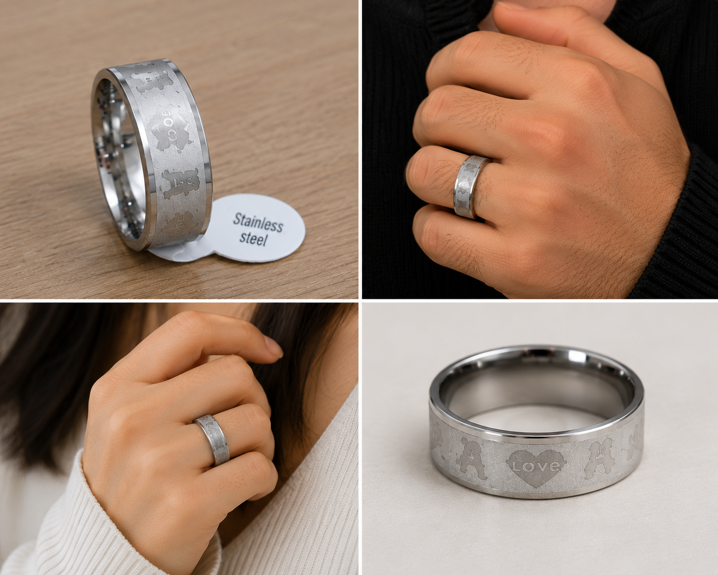 Bague Love Acier Inoxydable