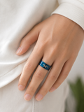 Bague Lézard Bleu Métallisé – Taille 57 et Taille 63