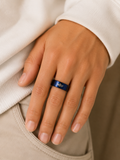 Bague Papillon Ailé Bleu Métallisé – Taille 66 (21 mm)