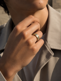Bague Méandre Dorée – Acier Inoxydable | Taille 60