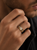 Bague Dorée Motif Entrelacé Unisexe – Taille 19 (FR 60)