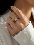 Bague Dollar Dorée  – Taille 19 (FR 60)
