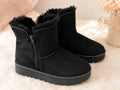 Bottines fourrées noires à plateforme – Chaleur et confort – Taille 38 - Taille 39