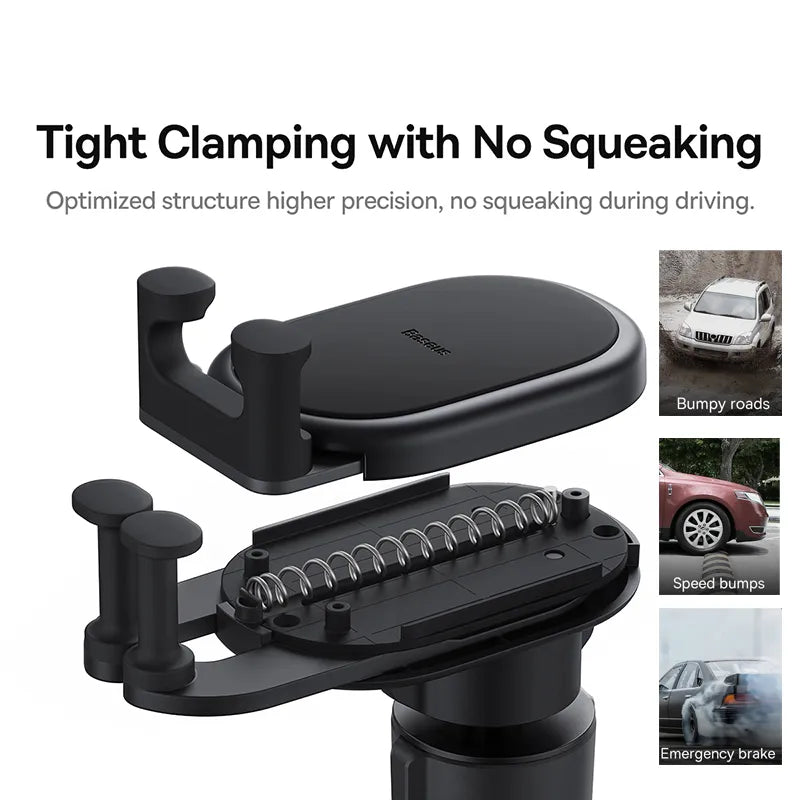 Bas192.- Support de téléphone portable en silicone pour voiture, pour iPhone, Xiaomi, Samsung Baseus Car Phone Holder Gravity Auto Restorable in Car Air Vent Silicone Stand For iPhone Xiaomi Samsung Car Mobile Support