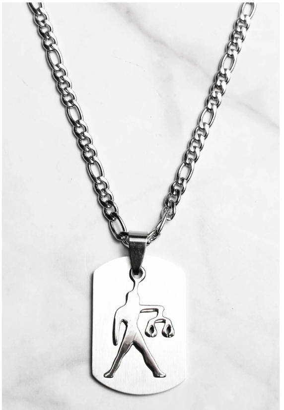 Collier zodiaque en acier inoxydable – Présenté en écrin