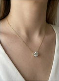 Collier strass en acier inoxydable – Présenté en écrin