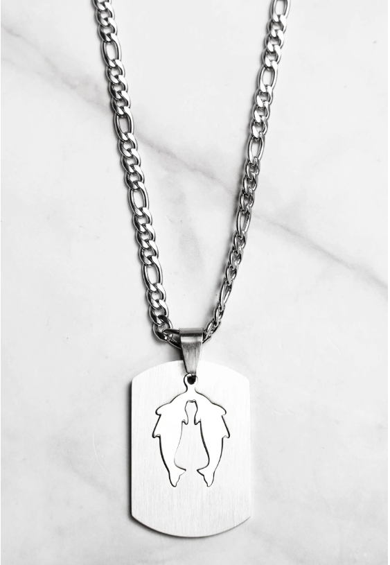 Collier zodiaque en acier inoxydable – Présenté en écrin