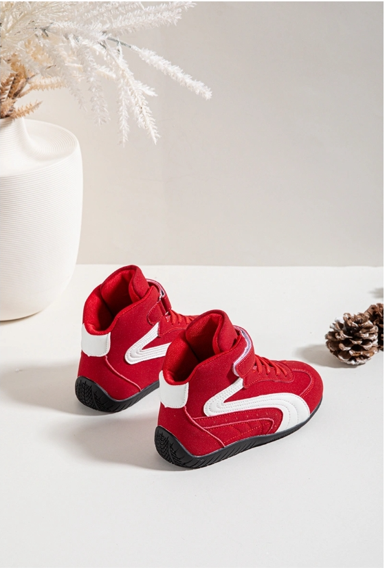 Baskets montantes rouges enfant – Rock & Joy