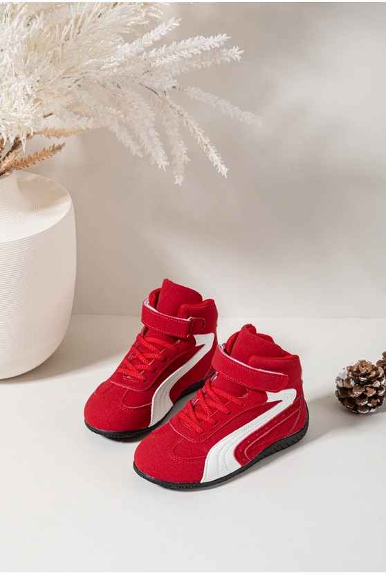 Baskets montantes rouges enfant – Rock & Joy