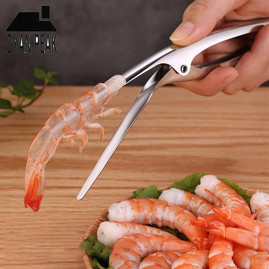 Portable Stainless Steel Shrimp Peeler & Deveiner Pour Restaurant - Outil de cuisine parfait pour les fournitures de cuisine commerciale de homard et de poisson