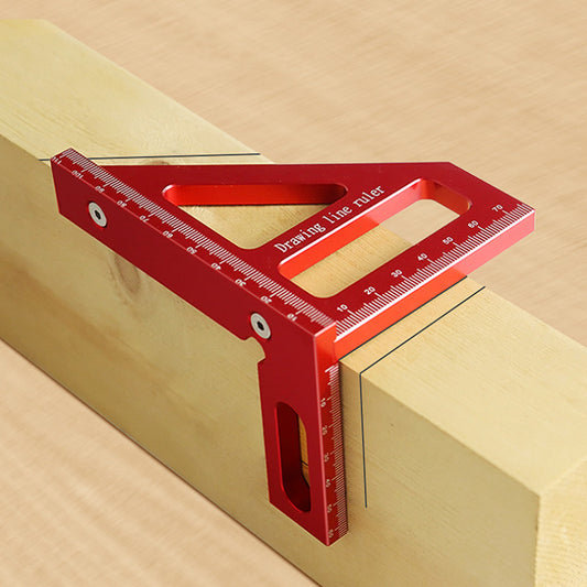 1 Équerre De Charpentier, Rapporteur D'équerre Pour Le Travail Du Bois, Règle De Triangle D'onglet En Aluminium, Règle De Mesure De Mise En Page 3D Multi-angle 45/90 Degrés