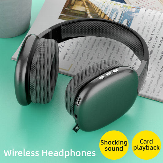 Wireless Over-Ear-Headphones, Casque Stéréo Avec Microphone, Basses Puissantes, Port De Charge USB-C, FM, SD/TF, Écouteurs De Sport, Casque De Jeu