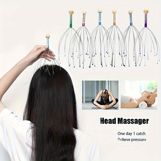 1pc Masseur Du Cuir Chevelu, Appareil De Massage De Tête Portable Pour Une Relaxation Profonde, Stimulation Capillaire Et Soulagement Du Stress